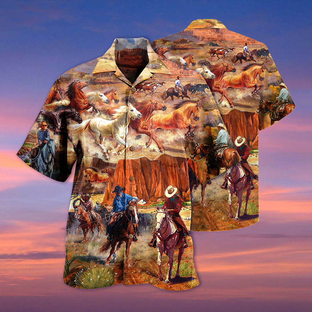 Cowboy Freedom Love Life Strong Cool - Hawaiian Shirt - Reefox