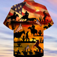Cowboy American Love Life Sunset - Hawaiian Shirt - Reefox