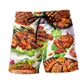Beach Short / Adults / S BBQ Delicious Meat Cool Style - Beach Short - Owls Matrix LTD