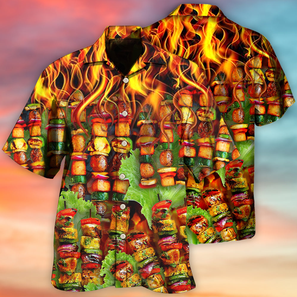 BBQ Fire So So Hot Fire - Hawaiian Shirt - Reefox