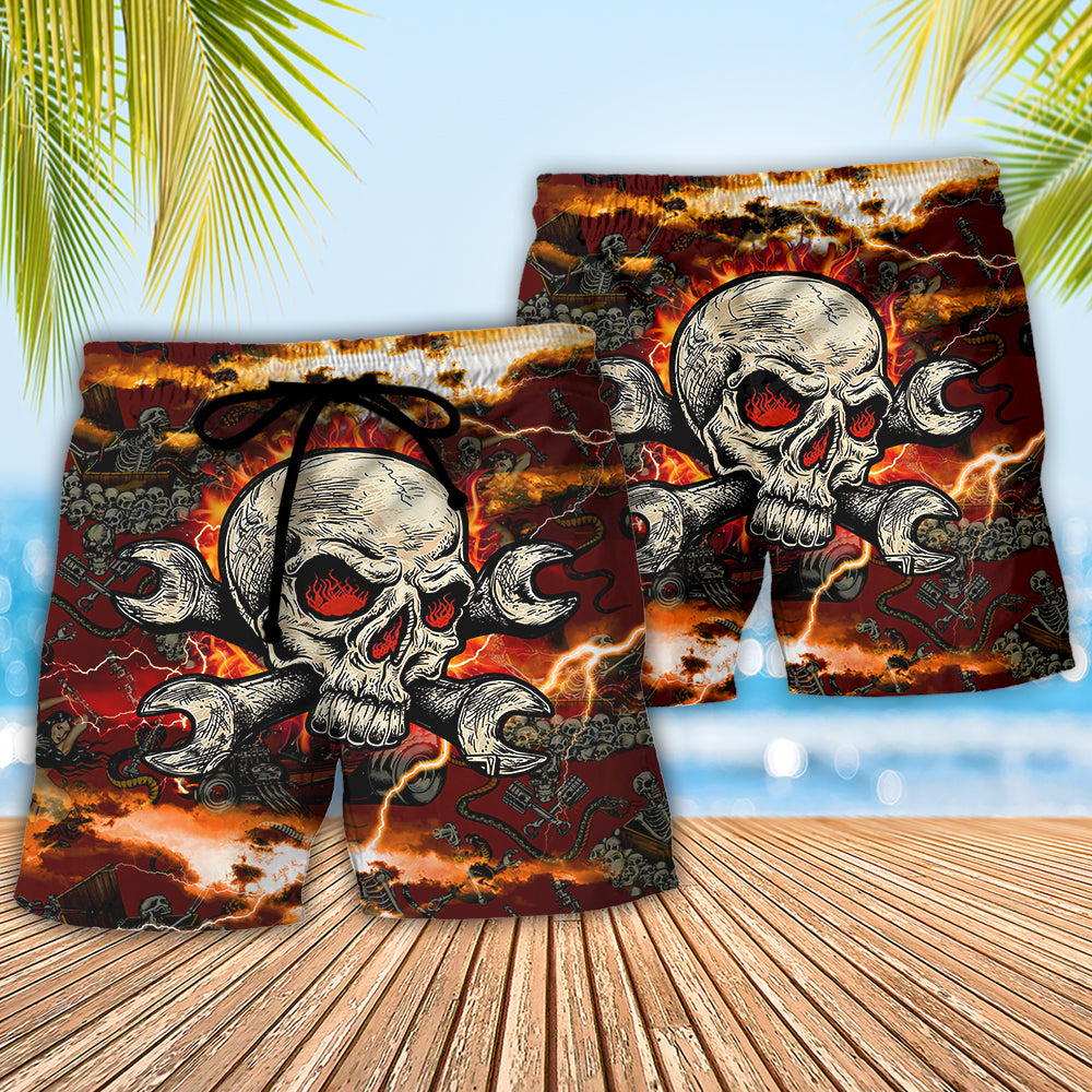 Skull I Can Fix Stupid But It's Gonna Hurt - Beach Short