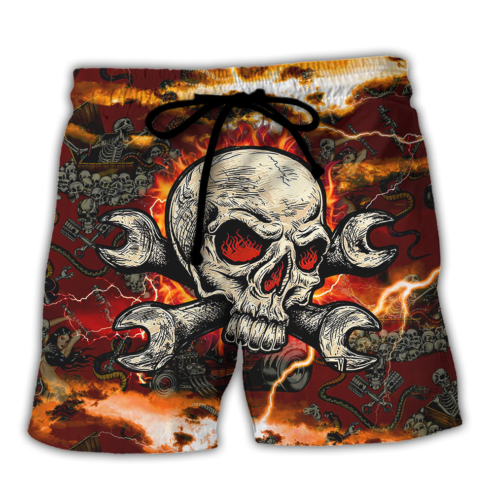 Skull I Can Fix Stupid But It's Gonna Hurt - Beach Short