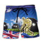 Lawn Bowling The Flag Fly With Wind In Australia - Beach Short Reefox - Owls Matrix LTD