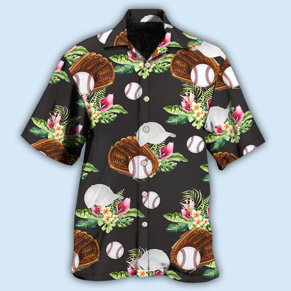 Baseball Tropical Floral - Hawaiian Shirt - Reefox