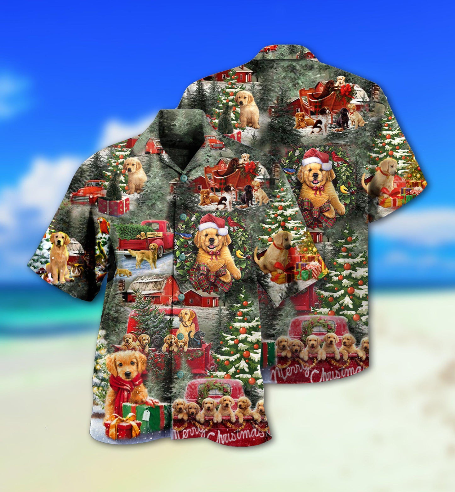 Beagle Dogs Love Christmas Every Time - Hawaiian Shirt - Reefox