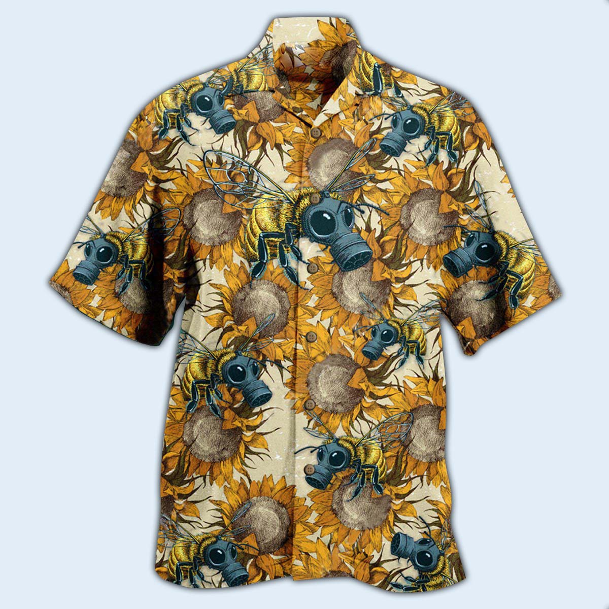 Bee Bees Fly Everywhere And Sunflowers - Hawaiian Shirt - Reefox
