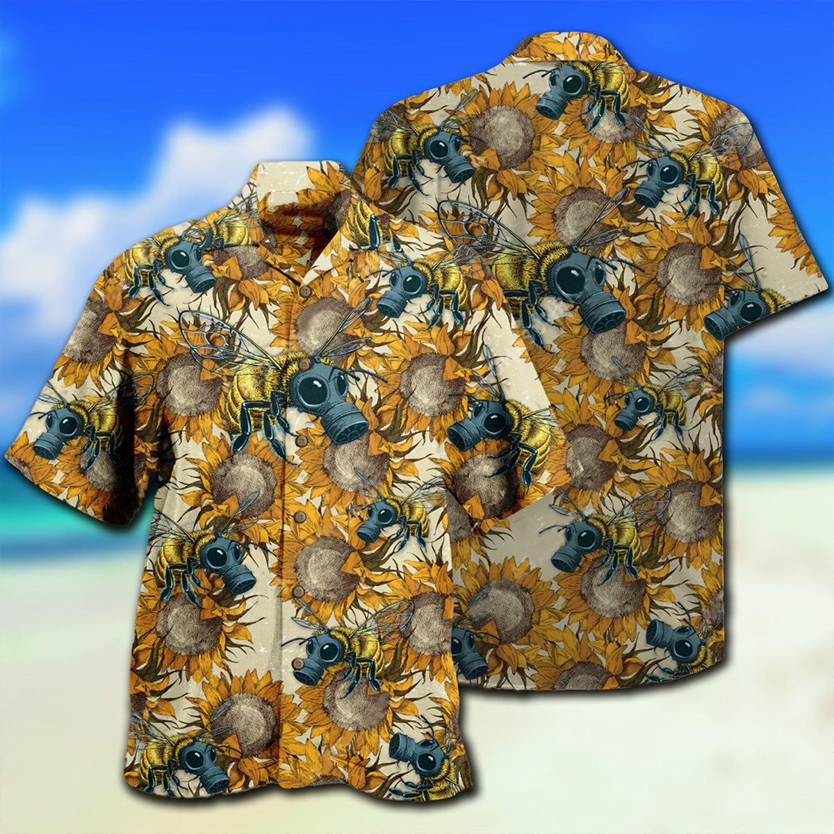Bee Bees Fly Everywhere And Sunflowers - Hawaiian Shirt - Reefox