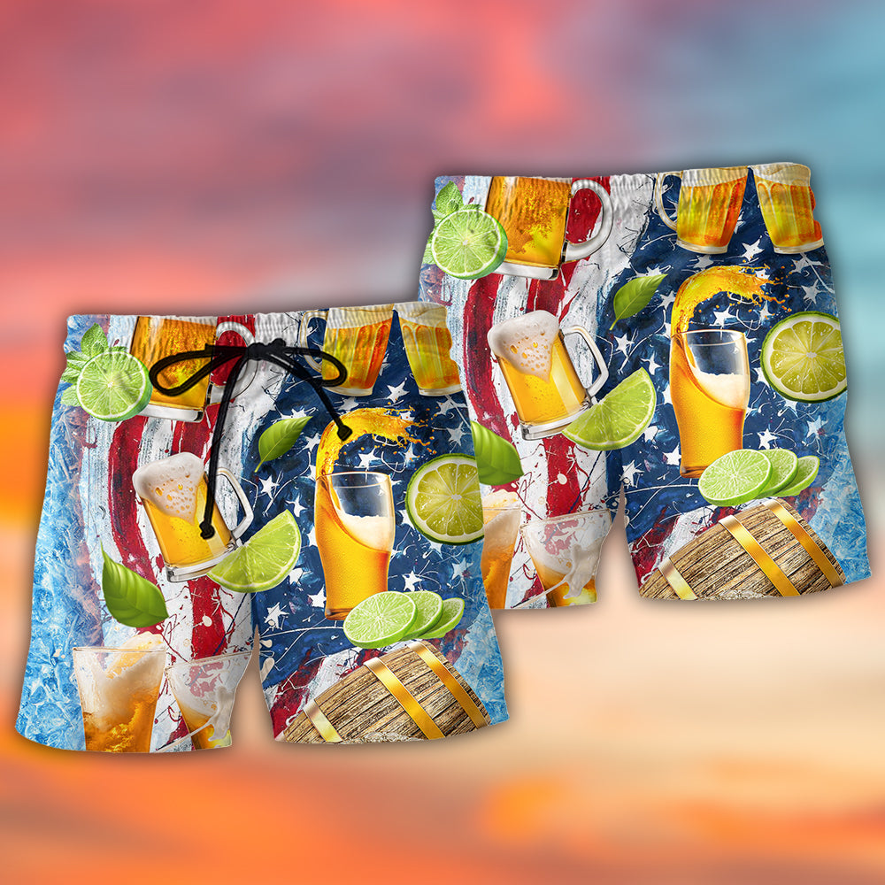 Beer Independence Day - Beach Short Reefox - Owls Matrix LTD