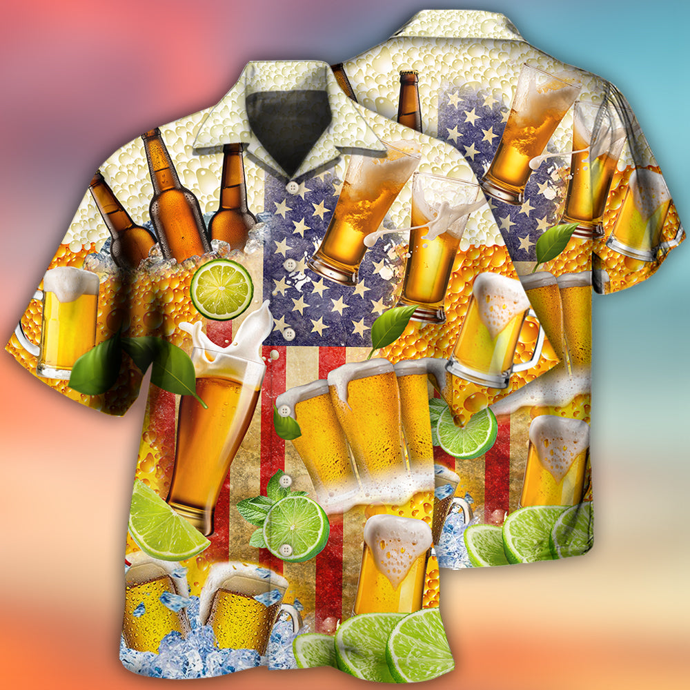 Beer Independence Day America - Hawaiian Shirt - Reefox