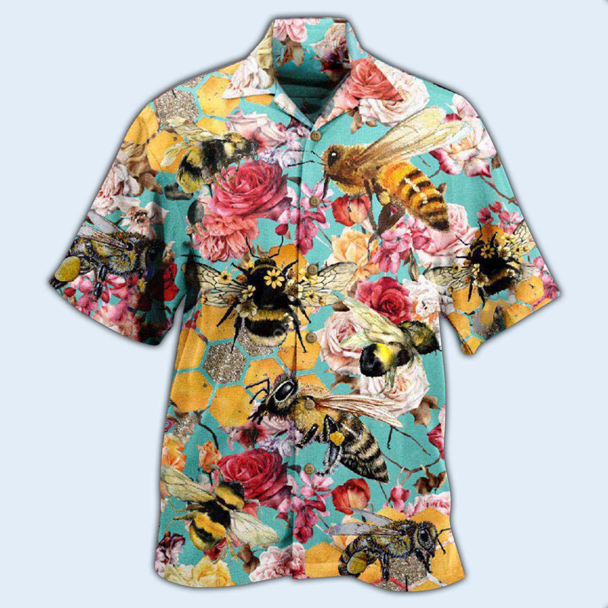 Bee Let Make Gorgeous Roses So Beautiful - Hawaiian Shirt - Reefox