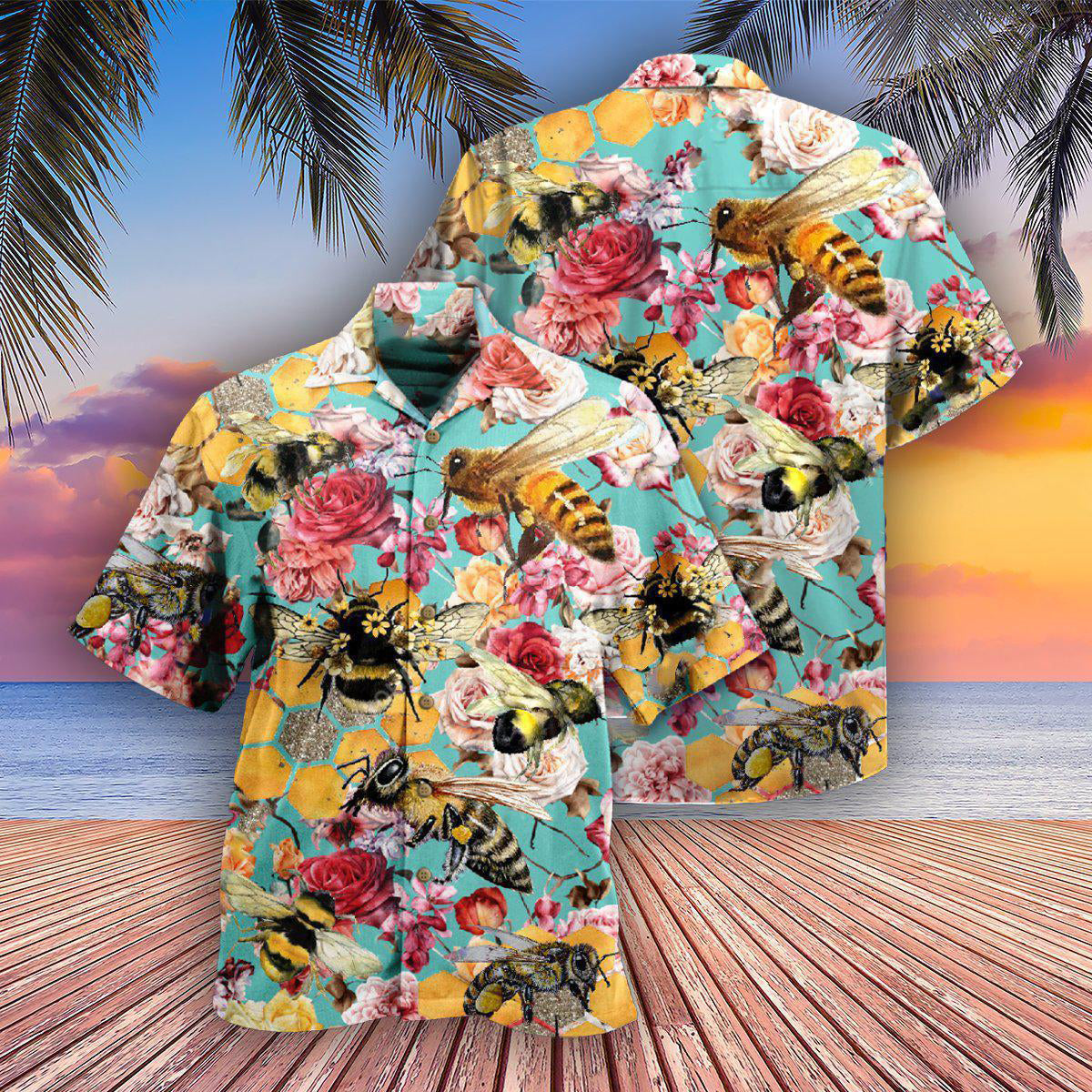 Bee Let Make Gorgeous Roses So Beautiful - Hawaiian Shirt - Reefox