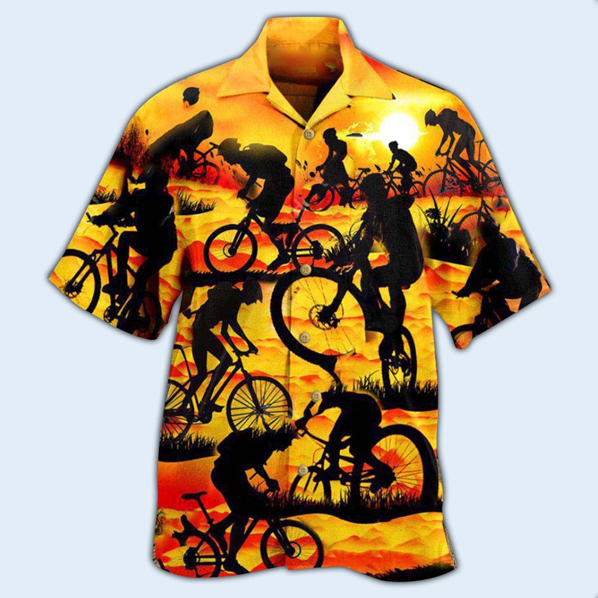 Bicycle It's Not A Race It's A Journey On The Sunset - Hawaiian Shirt - Reefox