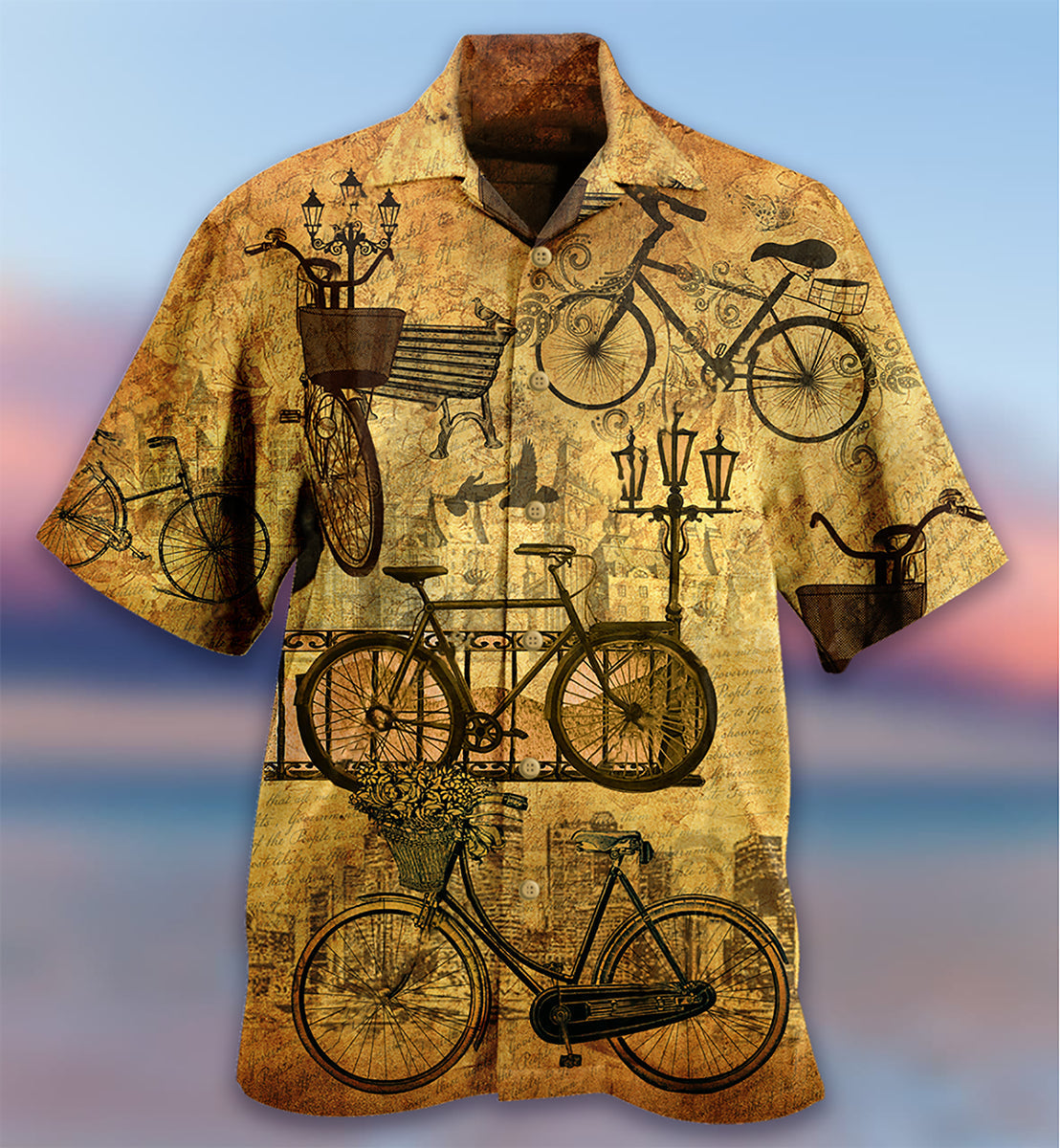 Bike Vintage Love Sunset So Much - Hawaiian Shirt - Reefox