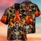 Skull Biker Style - Hawaiian Shirt - Reefox