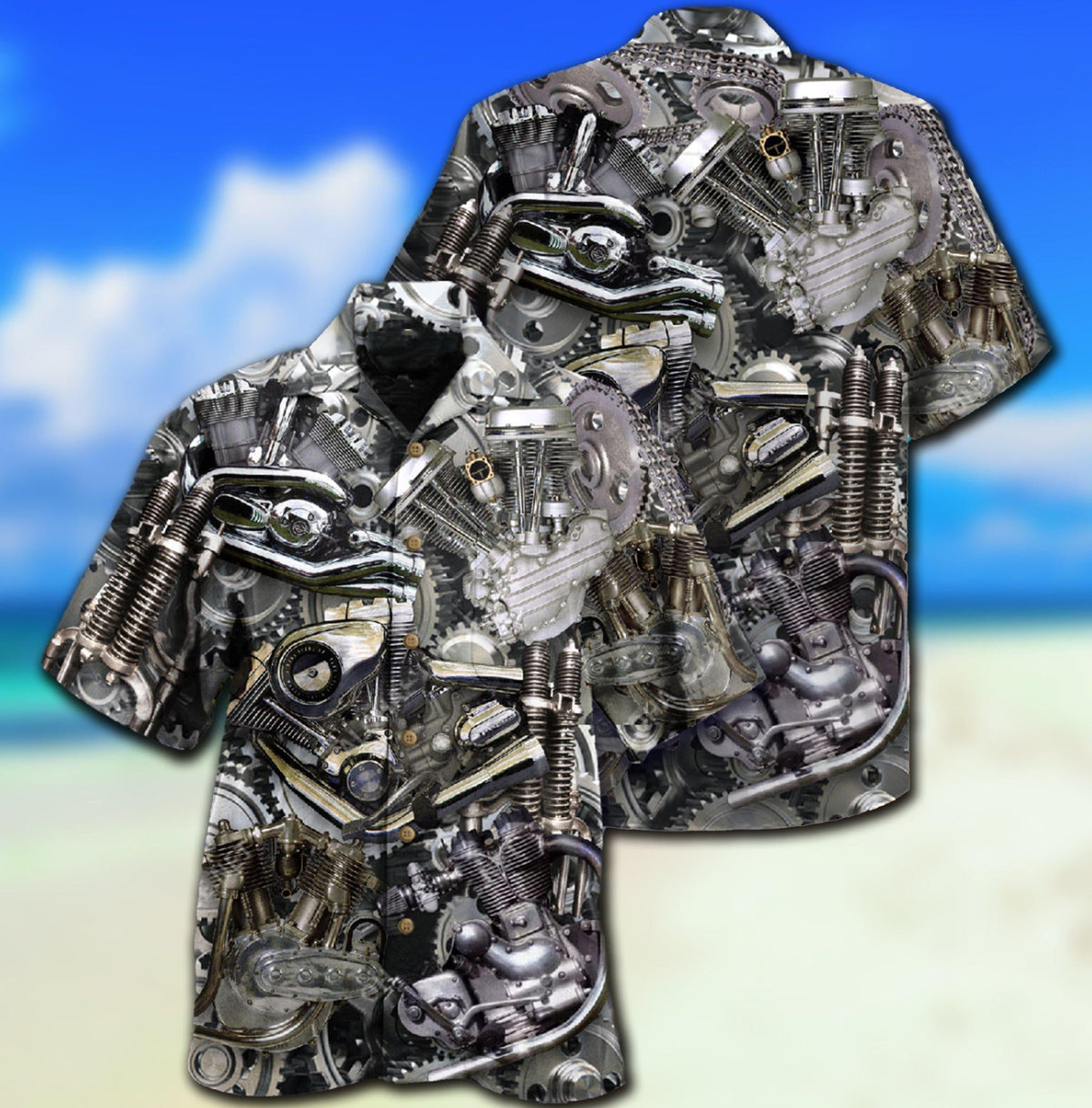Motorcycle Don't Go Gray We Turn Chrome - Hawaiian Shirt - Reefox