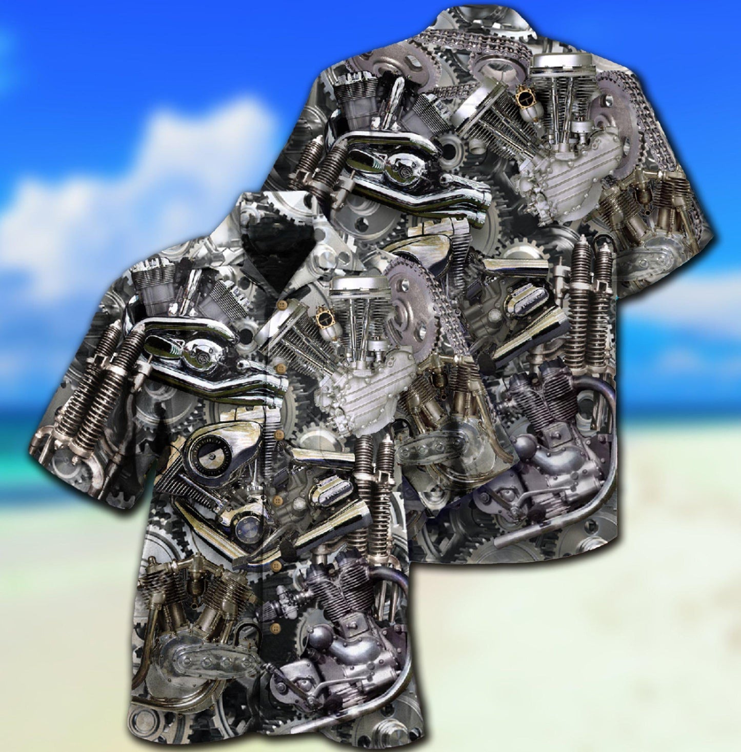 Motorcycle Don't Go Gray We Turn Chrome - Hawaiian Shirt - Reefox