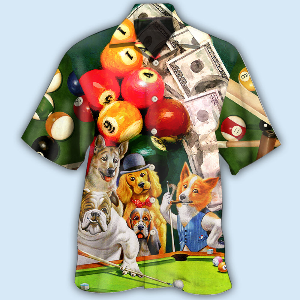 Billiard Funny Dog Many Money - Hawaiian Shirt - Reefox
