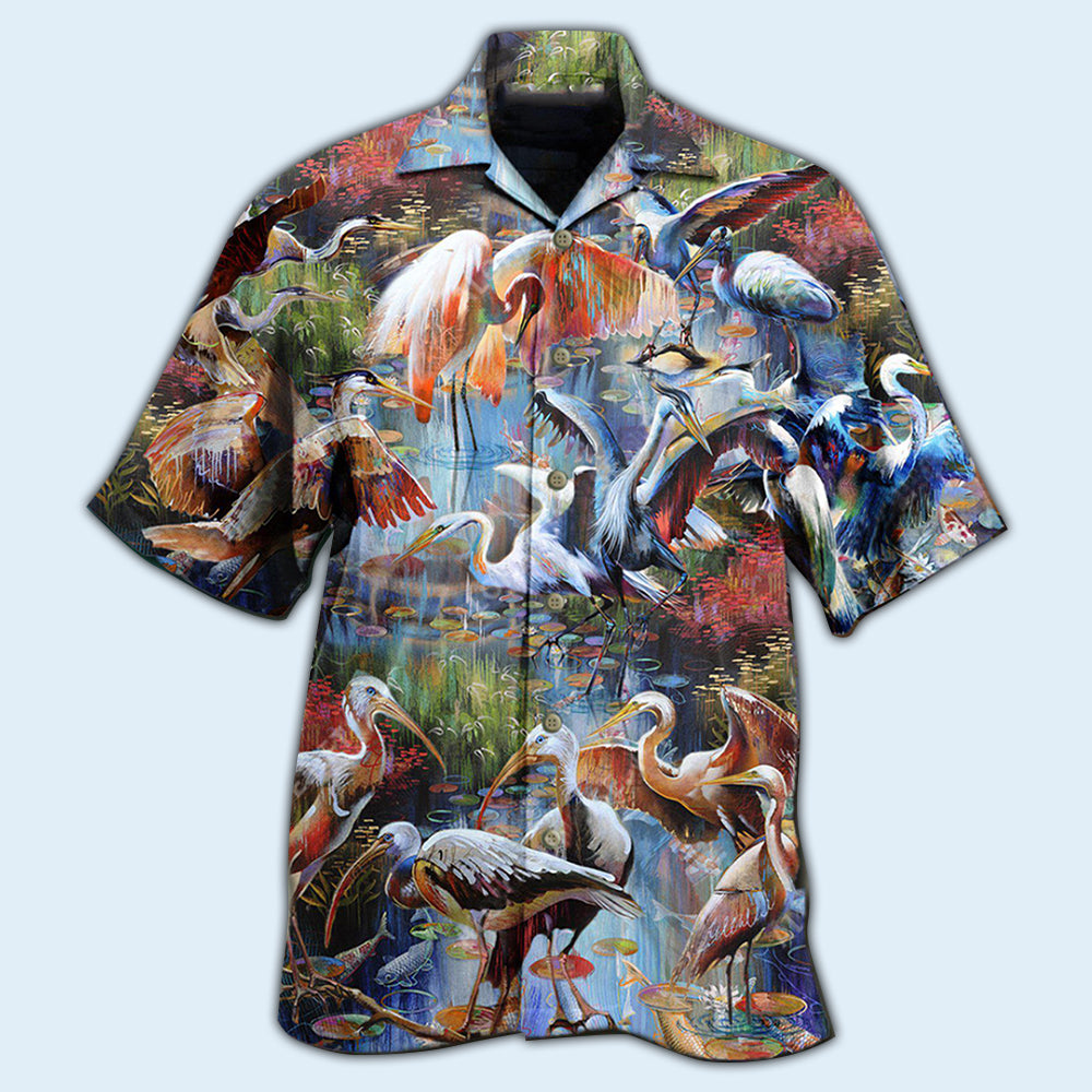 Stork Bird Migration - Hawaiian Shirt - Reefox