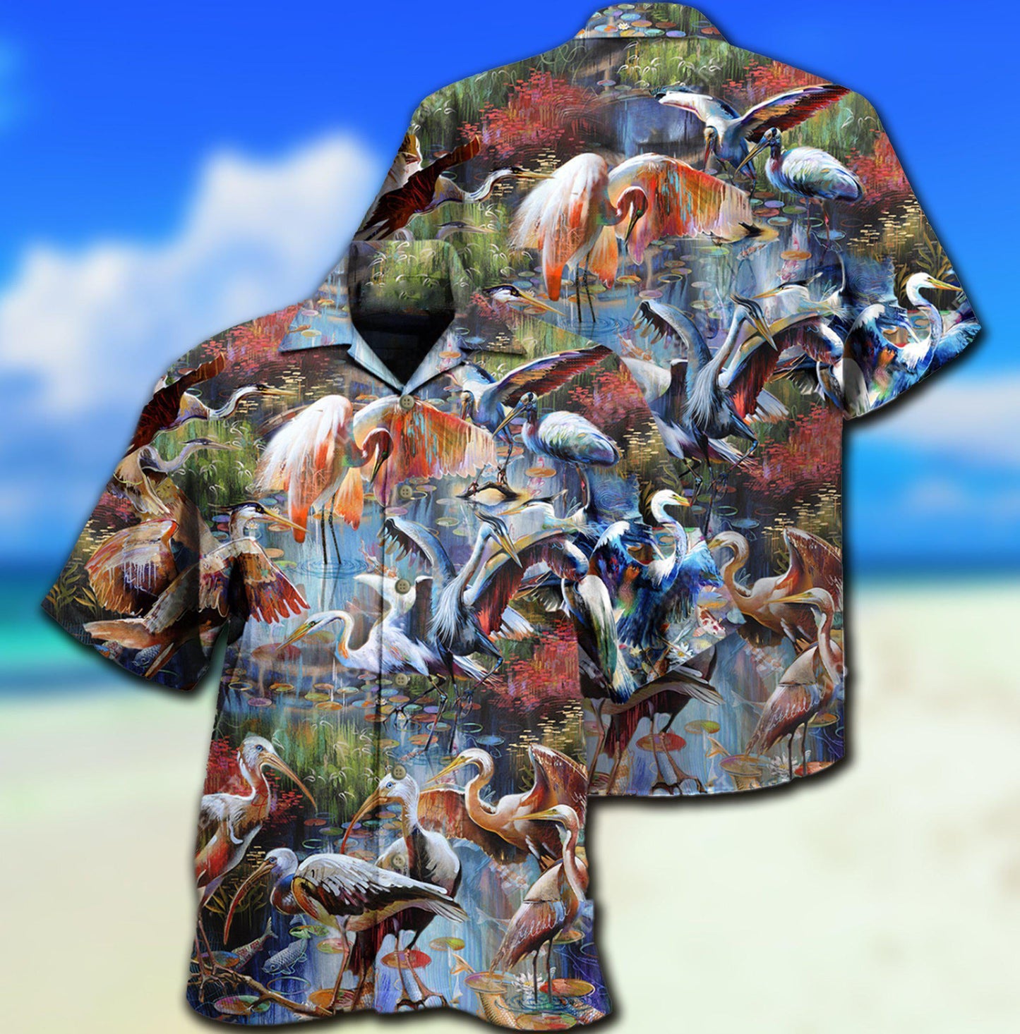 Stork Bird Migration - Hawaiian Shirt - Reefox