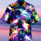 Hummingbird Neon Love Animals So Much - Hawaiian Shirt - Reefox