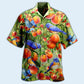 Robin Bird Something Peach Blue - Hawaiian Shirt - Reefox