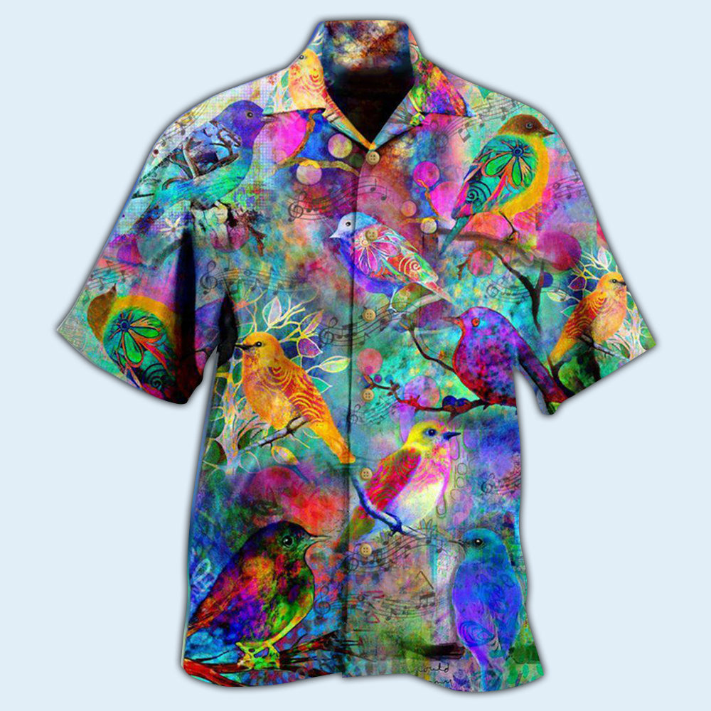 Robin Birds Colorful Mix Color - Hawaiian Shirt - Reefox