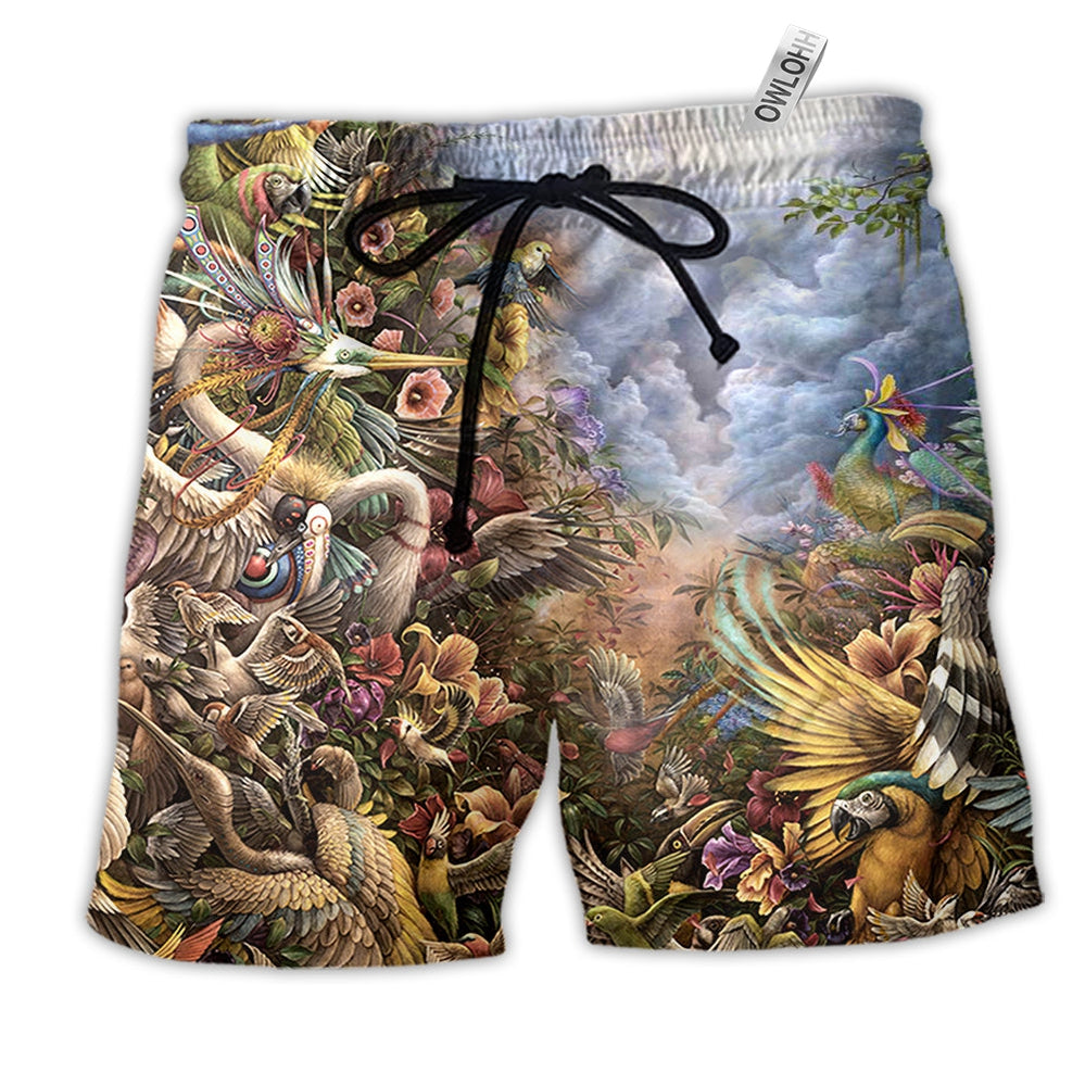 Beach Short / Adults / S Bird Heaven Amazing Life - Beach Short Reefox - Owls Matrix LTD