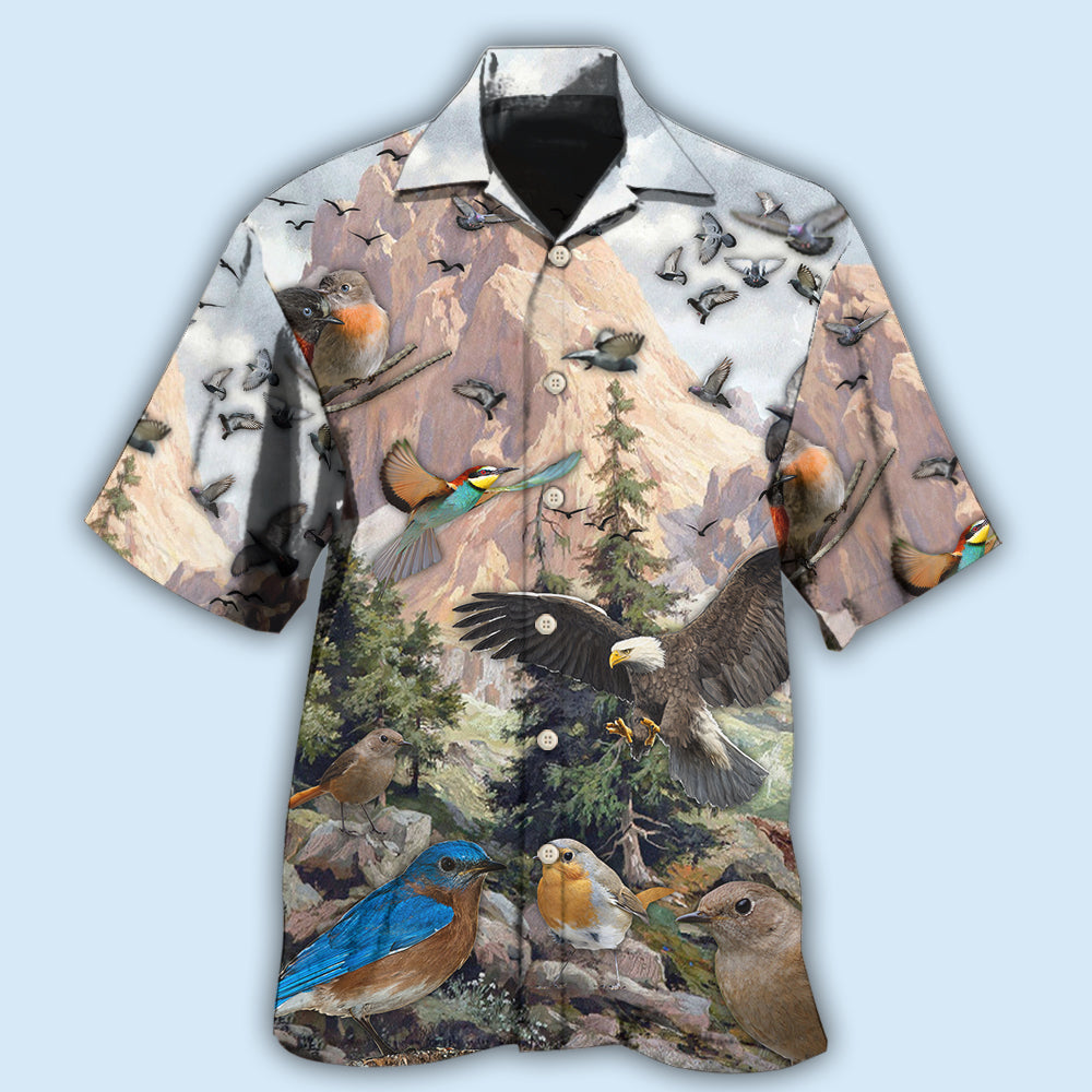 Birds On Mountain - Hawaiian Shirt - Reefox