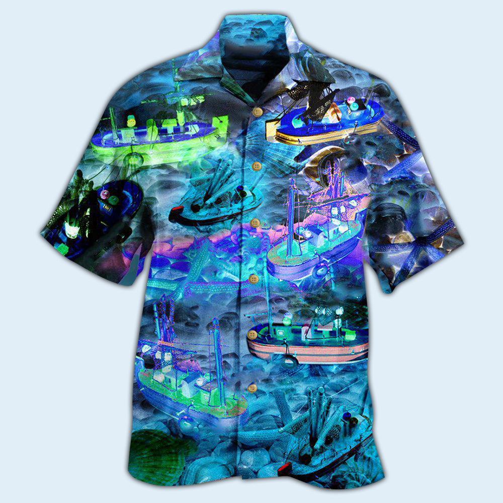 Boat Boat Blue Life Is Good On Our Boat - Hawaiian Shirt - Reefox