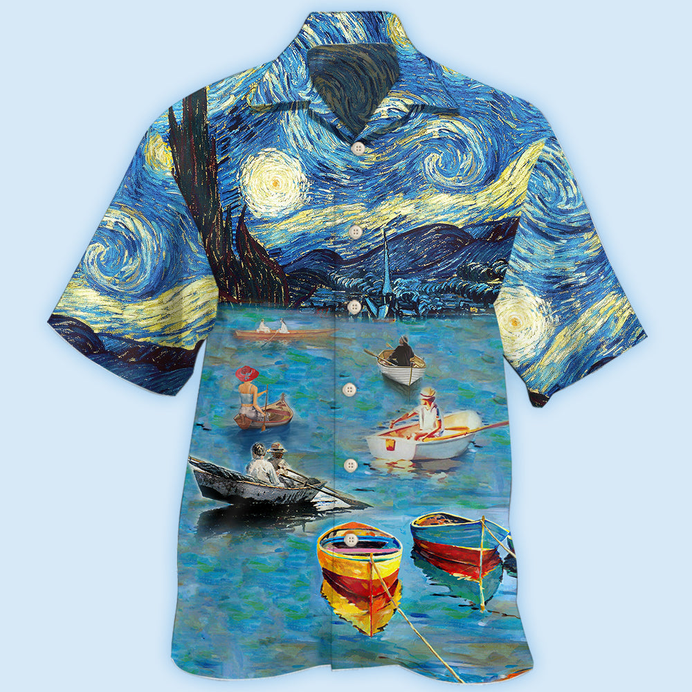 Boat Mysterious Art Sky - Hawaiian Shirt - Reefox