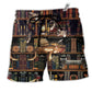 Beach Short / Adults / S Book And Cat Sleep - Beach Short Reefox - Owls Matrix LTD
