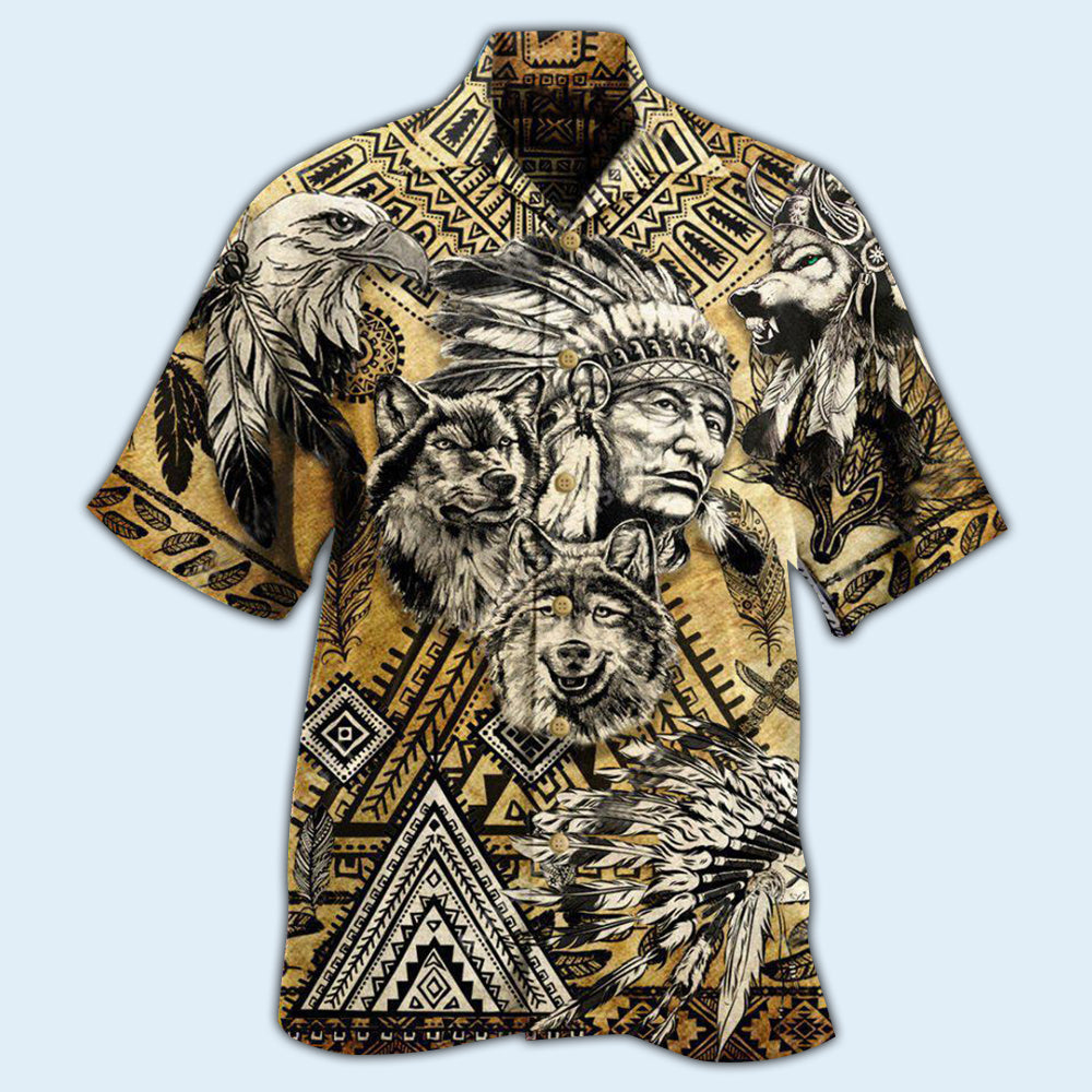 Native Born To Be A Native American Vintage - Hawaiian Shirt - Reefox