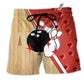 Beach Short / Adults / S Bowling Awesome Ball Skull - Beach Short Reefox - Owls Matrix LTD