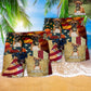 Boxer America Sunset Cool Custom Photo - Beach Short Reefox - Owls Matrix LTD