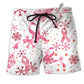 Beach Short / Adults / S Breast Cancer Pink Ribbon Merry Christmas - Beach Short Reefox - Owls Matrix LTD
