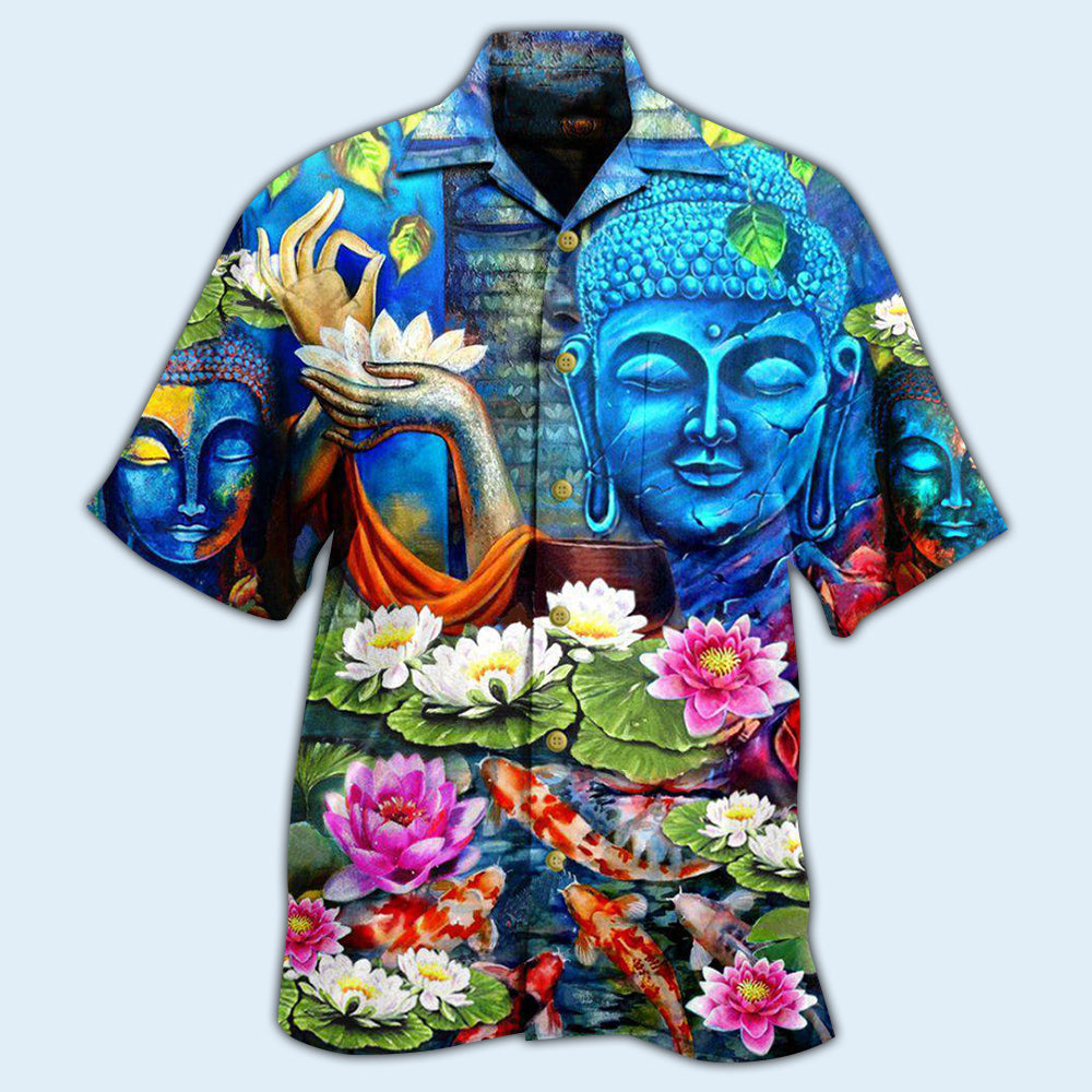 Buddha What You Think You Become With Flowers - Hawaiian Shirt - Reefox