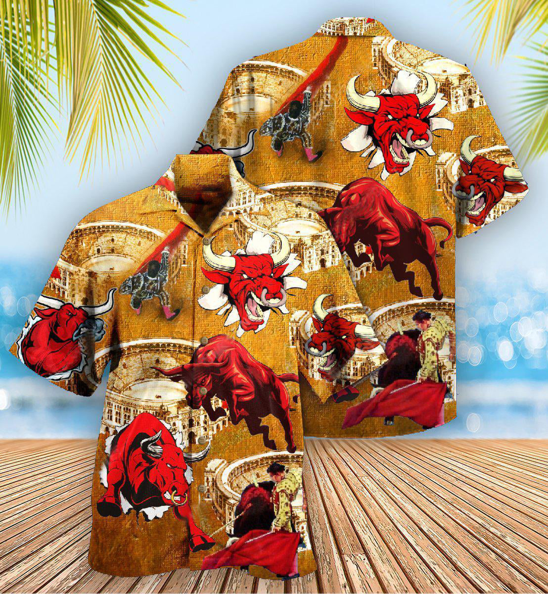 Bull Animals Do Not Win Bull Fight - Hawaiian Shirt - Reefox