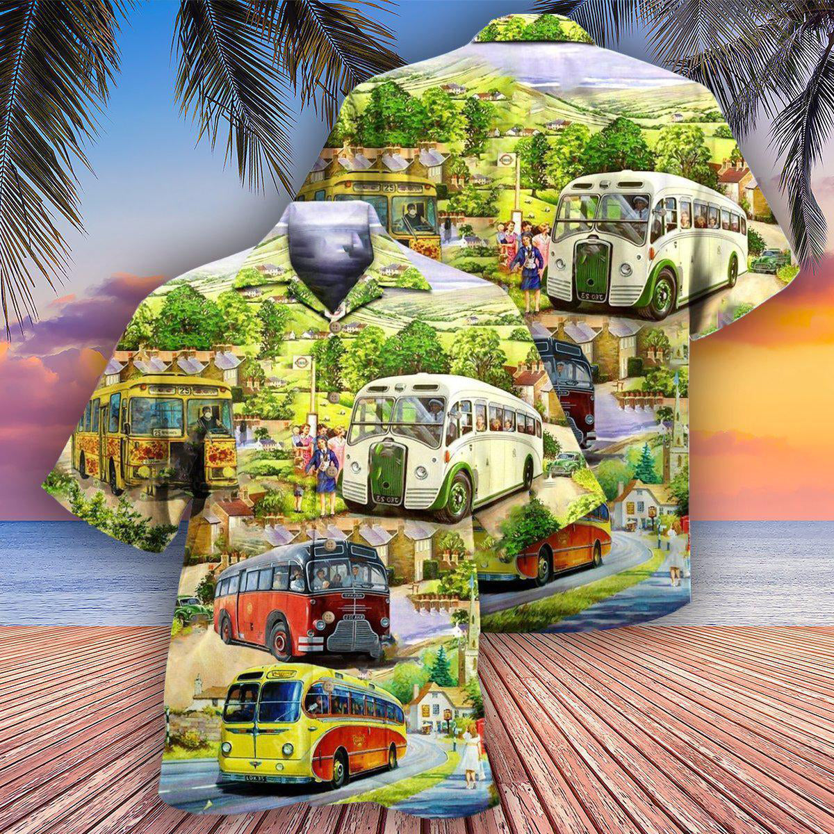 Bus Make Bus Driver Great Again And Again Field - Hawaiian Shirt - Reefox