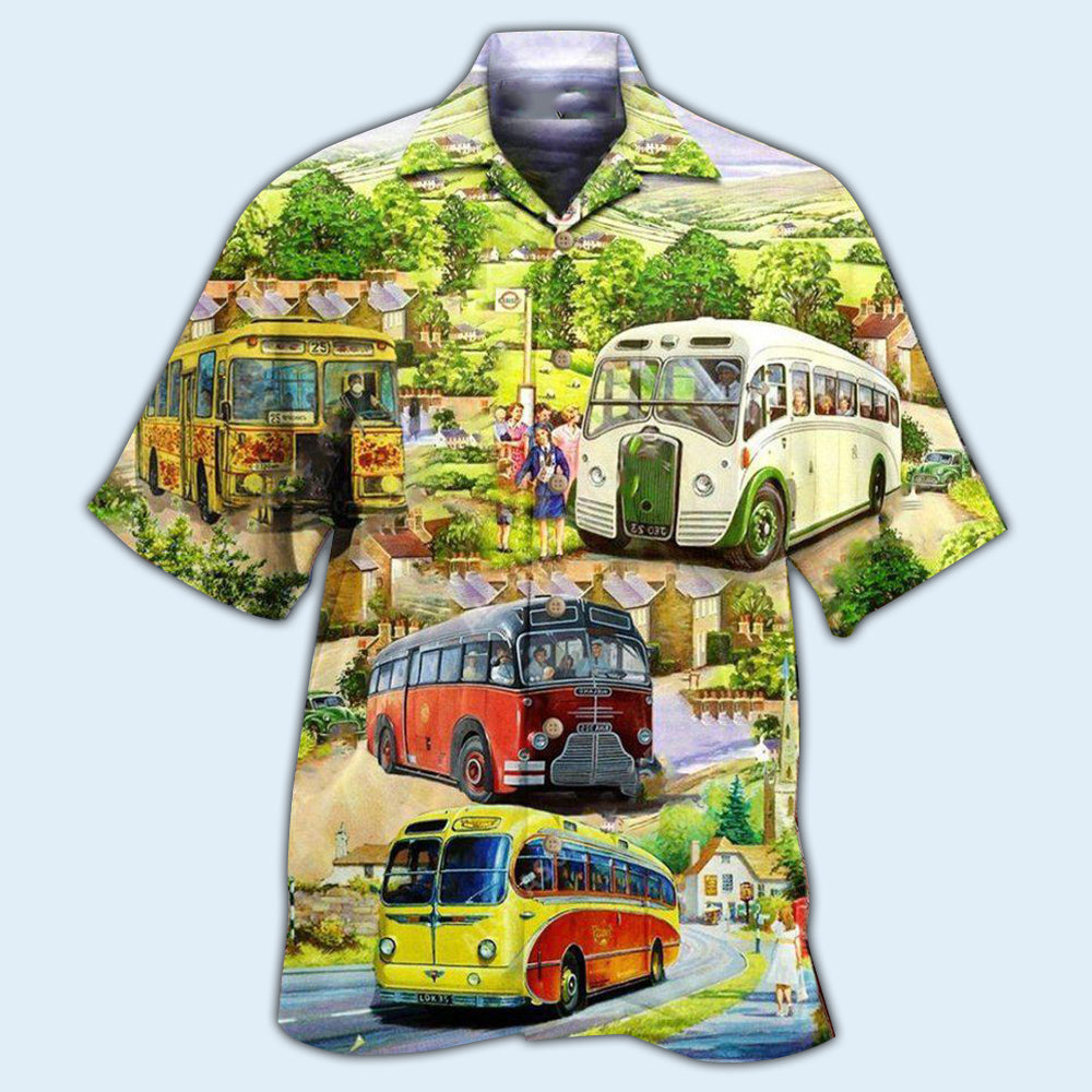 Bus Make Bus Driver Great Again And Again Field - Hawaiian Shirt - Reefox