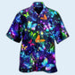Butterfly Colorful In Dark - Hawaiian Shirt - Reefox