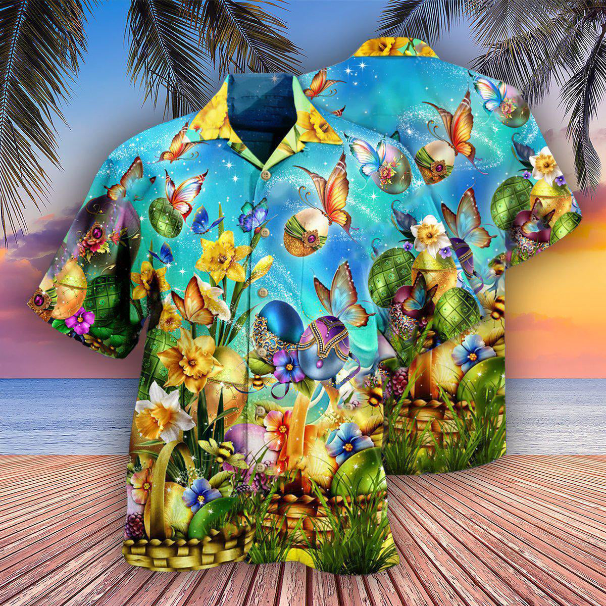 Butterfly Easter Have A Blessed Butterfly - Hawaiian Shirt - Reefox