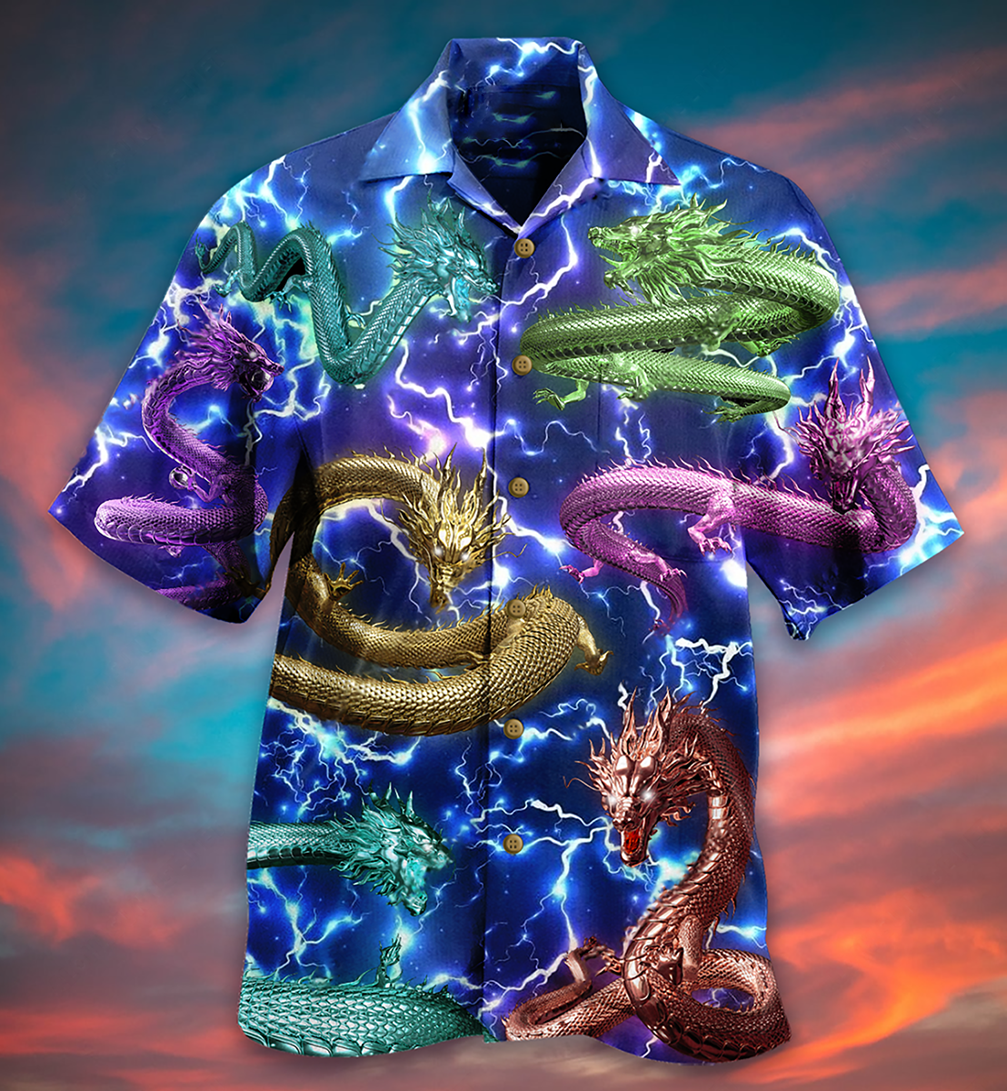 Dragon Love Life Amazing Lightning - Hawaiian Shirt - Reefox