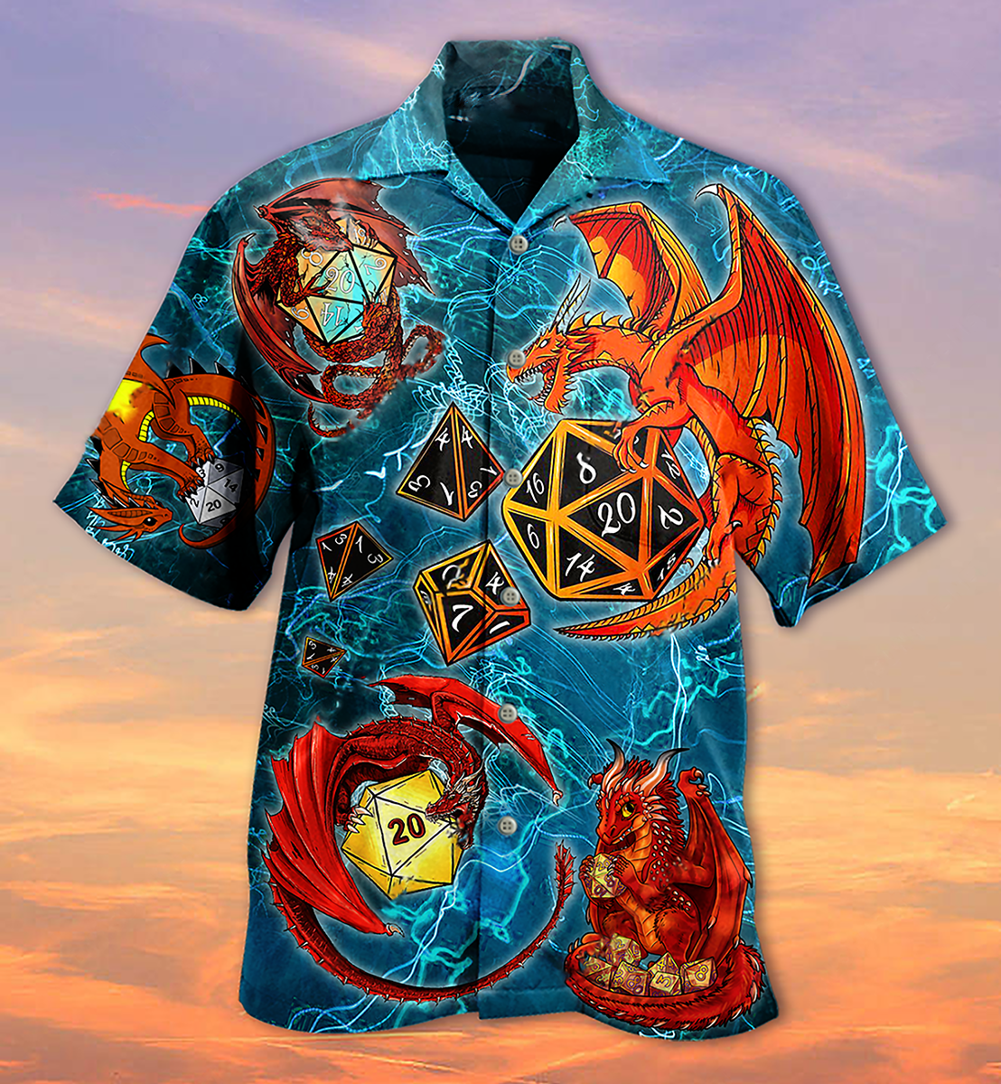 D20 Dragon Love Life Amazing Style - Hawaiian Shirt - Reefox