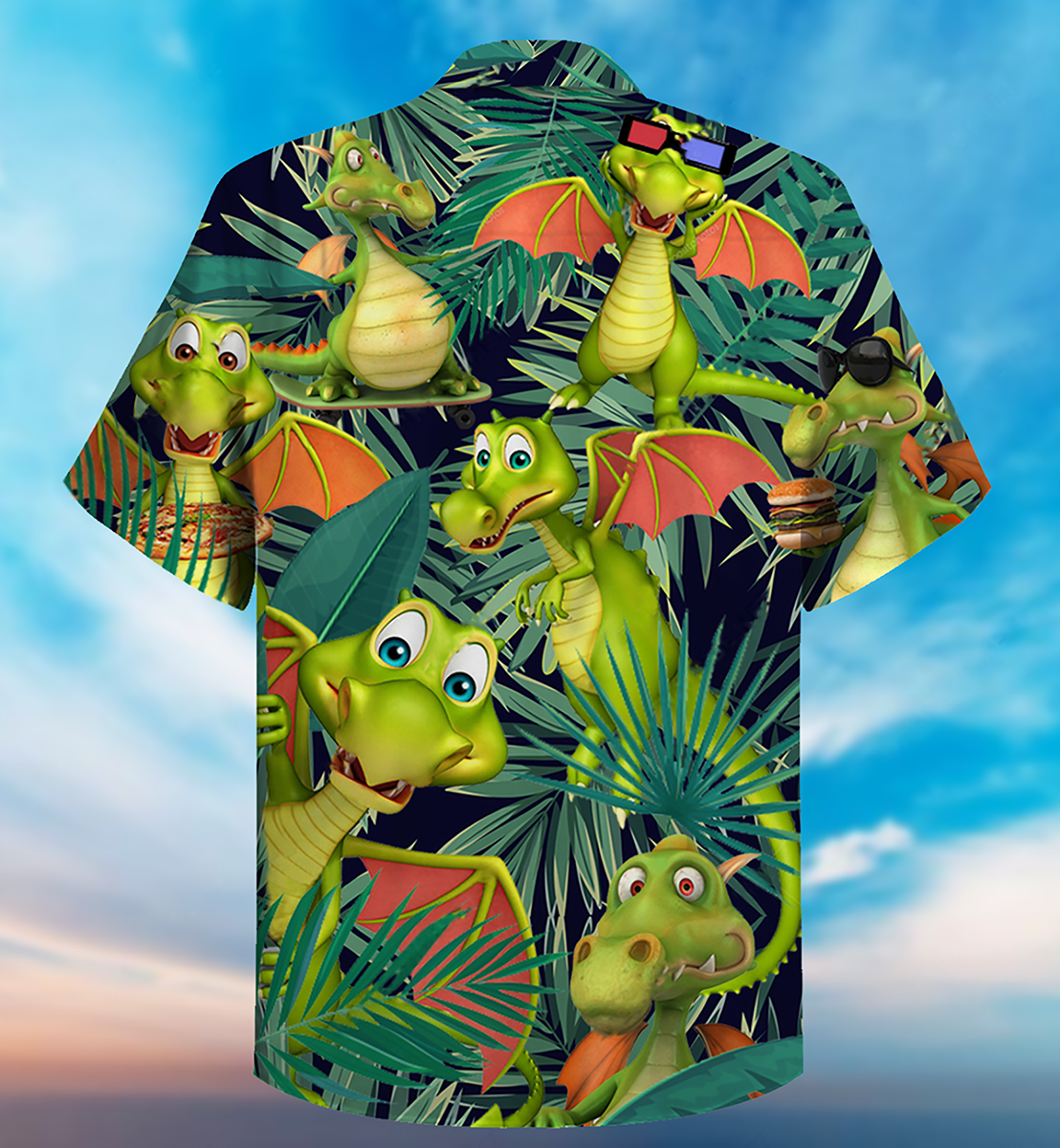Dragon Love Summer So Funny - Hawaiian Shirt - Reefox