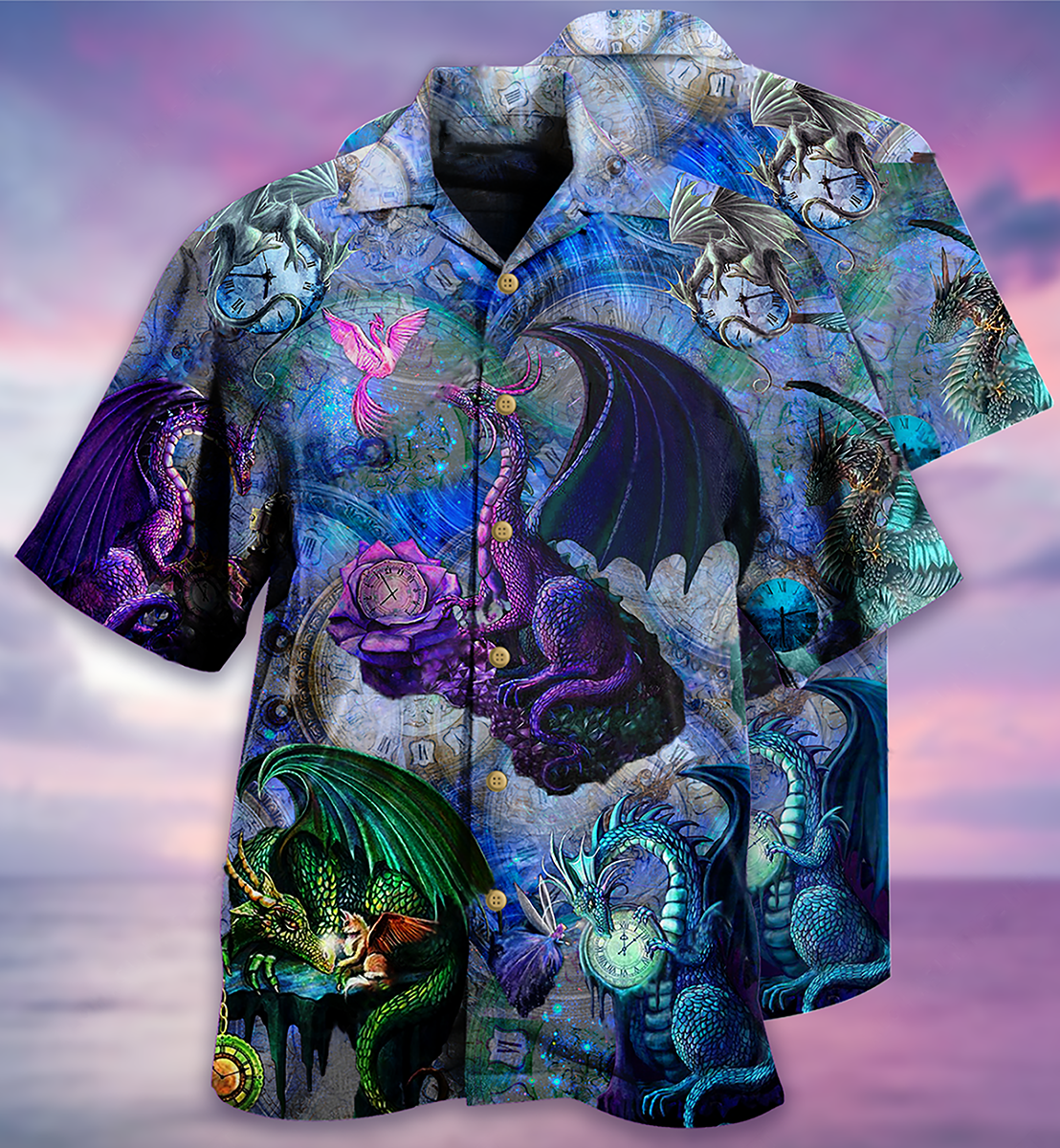Dragon Love Life Love Timepiece - Hawaiian Shirt - Reefox