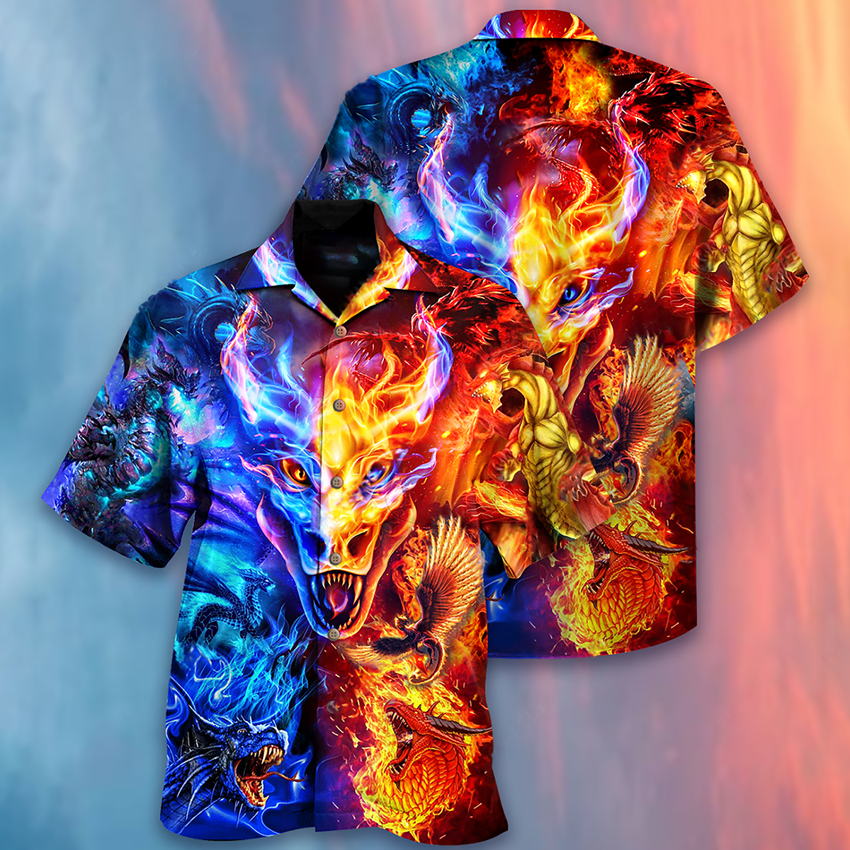 Dragon Fire And Water Love Life - Hawaiian Shirt - Reefox