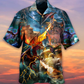 Dragon Fight With The Pirate Ship - Hawaiian Shirt - Reefox