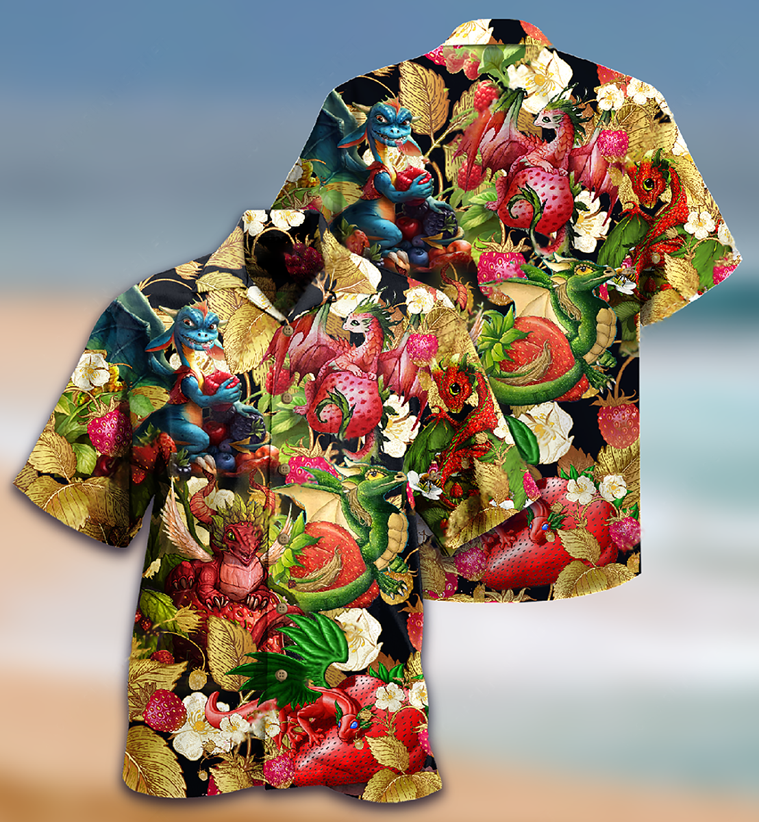 Dragon Fruit Strawberry Love Life Amazing - Hawaiian Shirt - Reefox