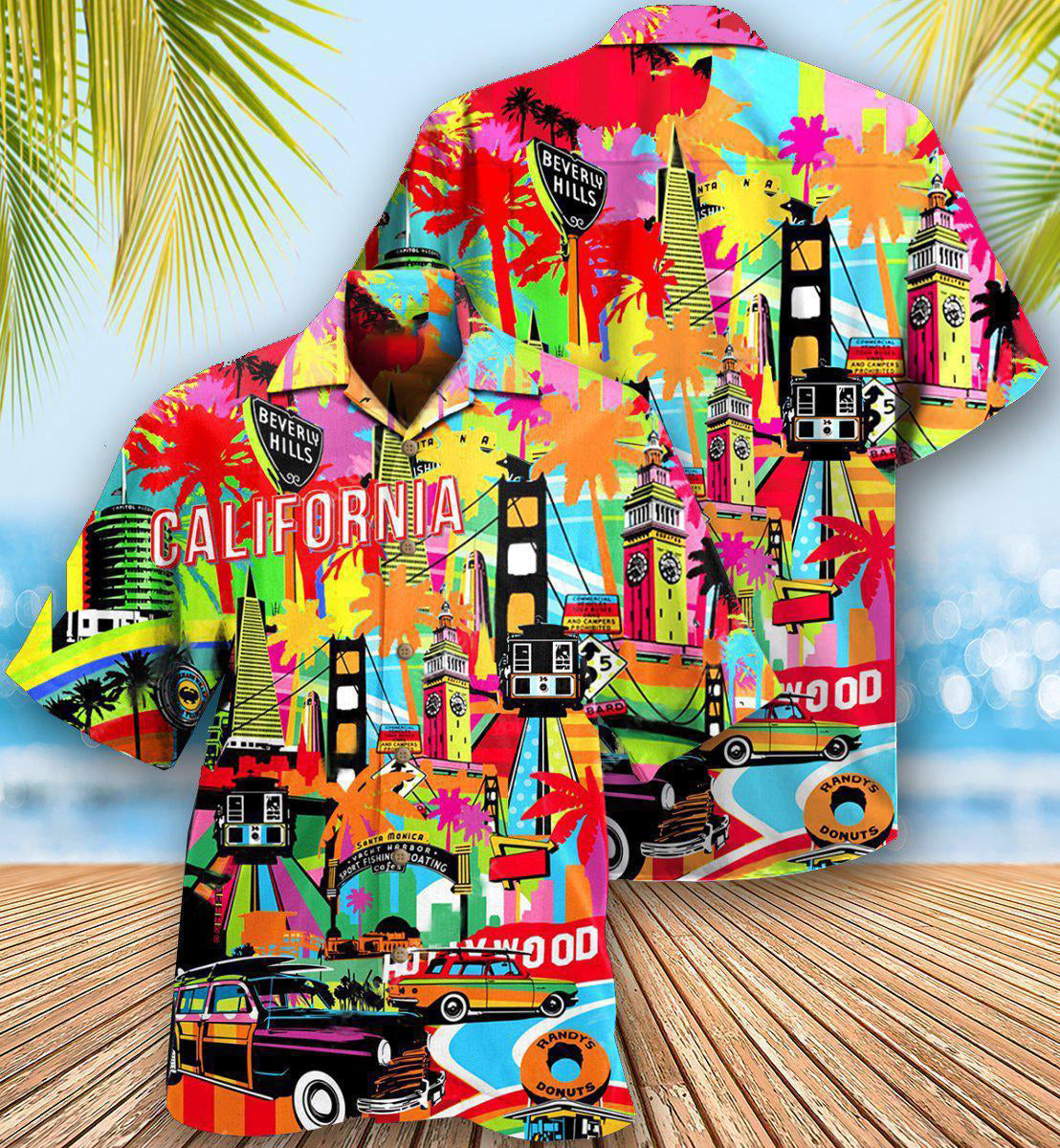 California Where Its Summer Time Colorful - Hawaiian Shirt - Reefox