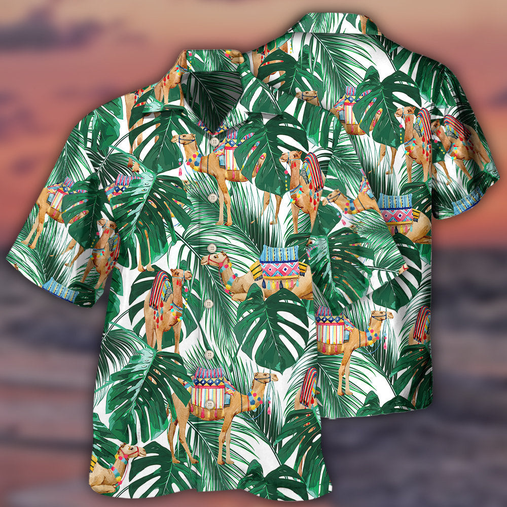 Camel In Tropical Forest - Hawaiian Shirt - Reefox